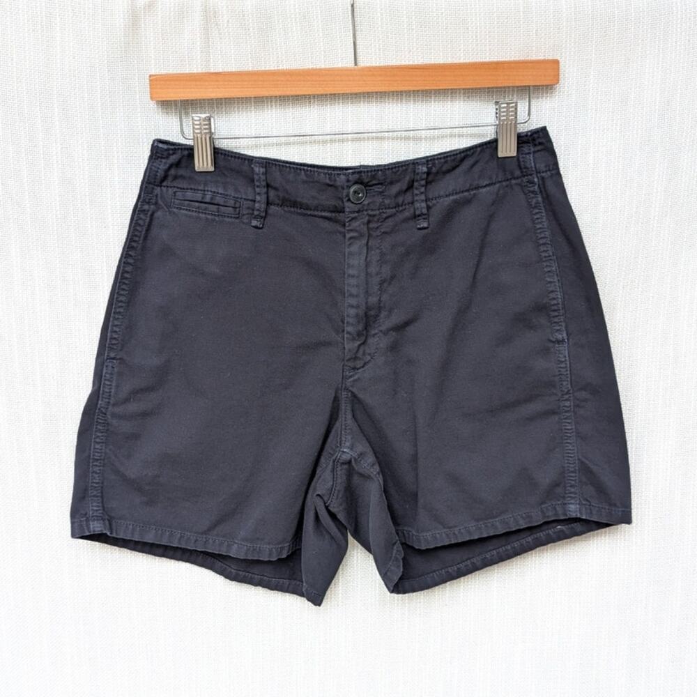 Rag & Bone Black Mid-rise Chino Bermuda Mini Shorts, size 26